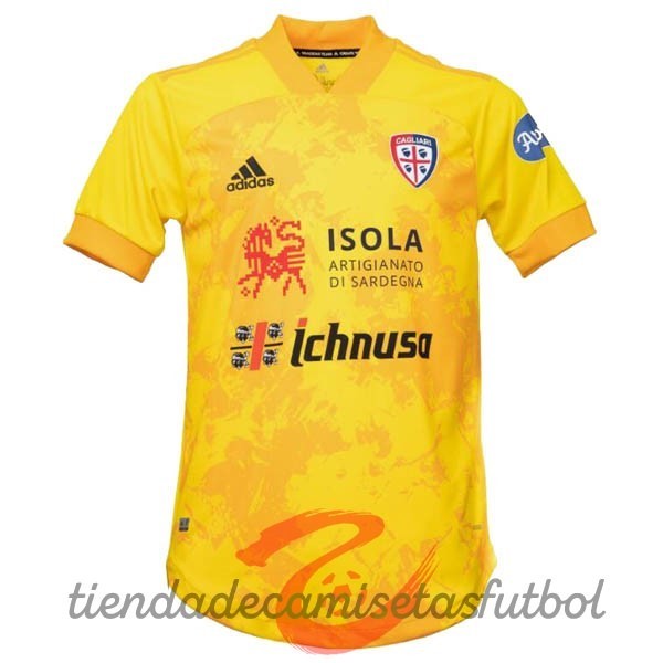 Tercera Camiseta Cagliari Calcio 2020 2021 Amarillo Camisetas Originales Baratas