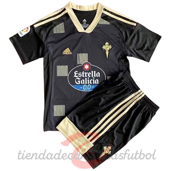 Segunda Conjunto De Niños Celta de Vigo 2022 2023 Negro Camisetas Originales Baratas