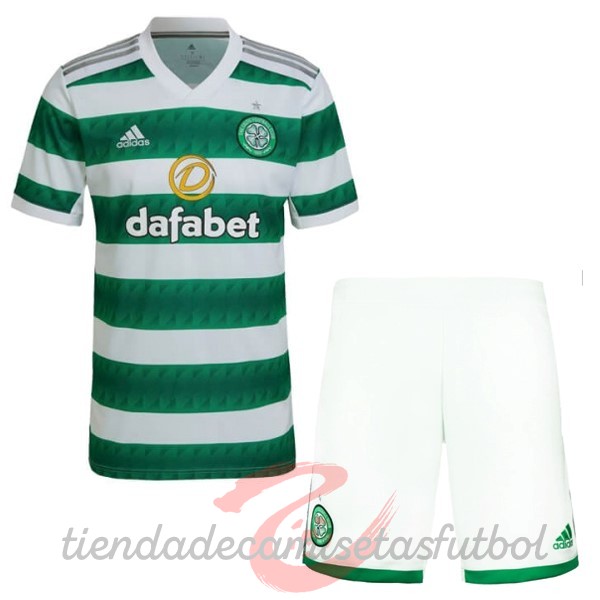 Casa Conjunto De Niños Celtic 2022 2023 Verde Camisetas Originales Baratas