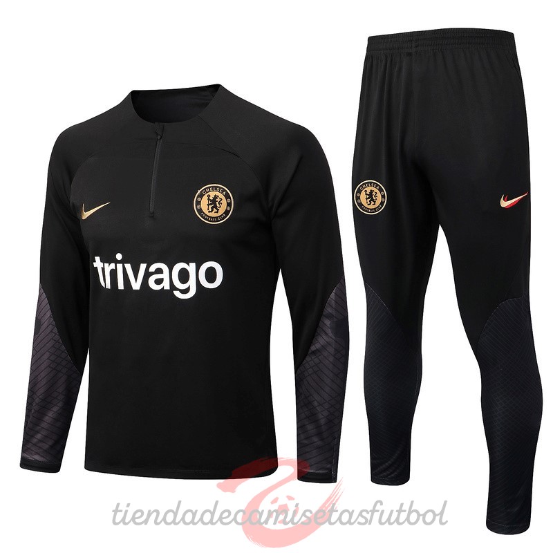 Chandal Chelsea 2022 2023 Negro Camisetas Originales Baratas