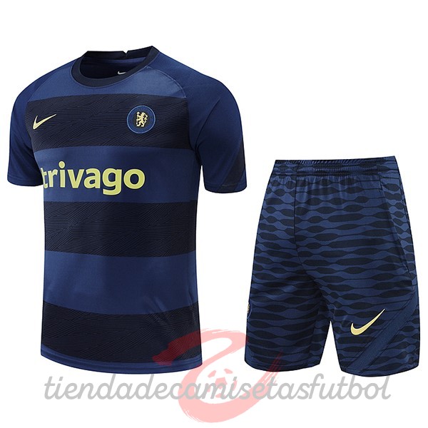 Entrenamiento Conjunto Completo Chelsea 2022 2023 Azul I Marino Camisetas Originales Baratas