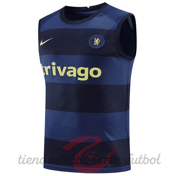 Entrenamiento Sin Mangas Chelsea 2022 2023 Azul Marino Camisetas Originales Baratas