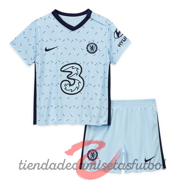 Segunda Conjunto De Niños Chelsea 2020 2021 Azul Camisetas Originales Baratas