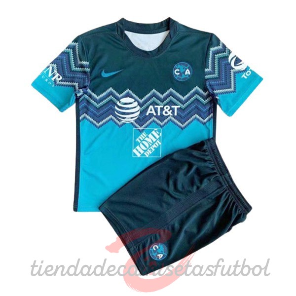 Tercera Conjunto De Niños Club América 2022 2023 Azul Camisetas Originales Baratas