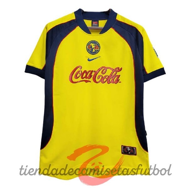 Casa Camiseta América Retro 2001 2002 Amarillo Camisetas Originales Baratas