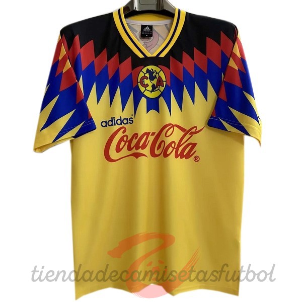 Casa Camiseta América Retro 1995 Amarillo Camisetas Originales Baratas