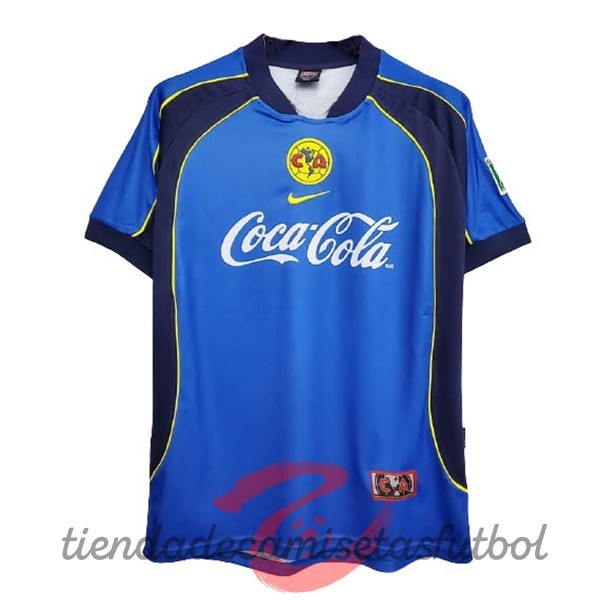 Segunda Camiseta América Retro 2001 2002 Azul Camisetas Originales Baratas