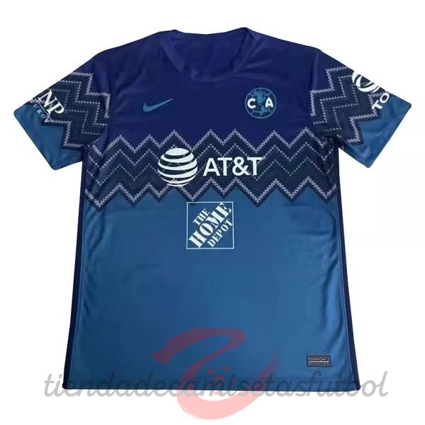 Tailandia Segunda Camiseta Club América 2022 2023 Azul Camisetas Originales Baratas