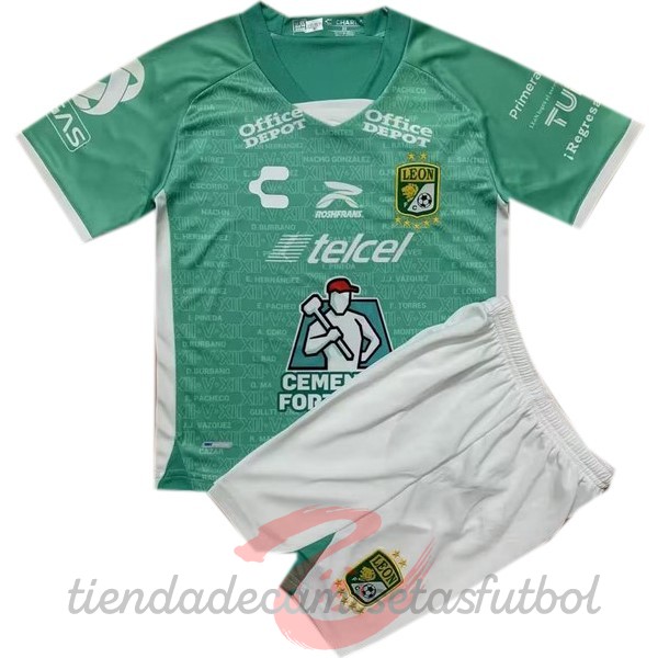 Casa Conjunto De Niños Club León 2022 2023 Verde Camisetas Originales Baratas