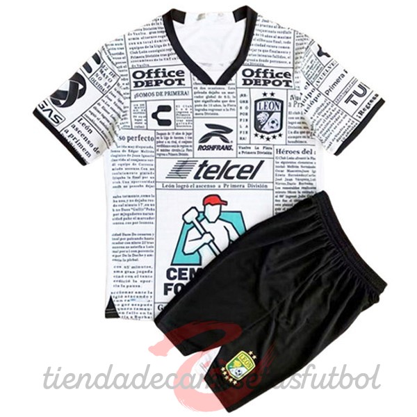 Segunda Conjunto De Niños Club León 2022 2023 Blanco Camisetas Originales Baratas