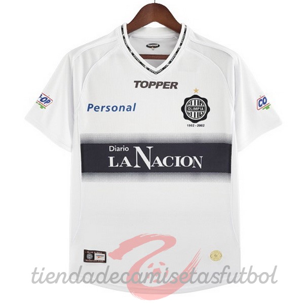 Casa Camiseta Olimpia Retro 2002 Blanco Camisetas Originales Baratas