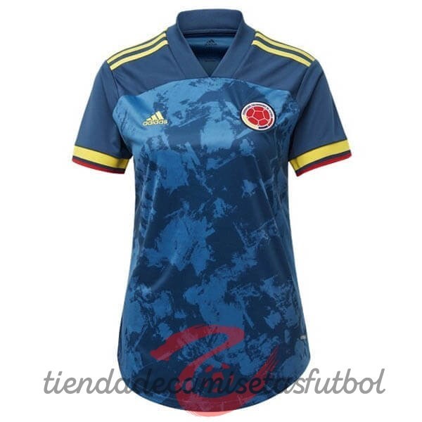 Segunda Camiseta Mujer Colombia 2020 Azul Camisetas Originales Baratas