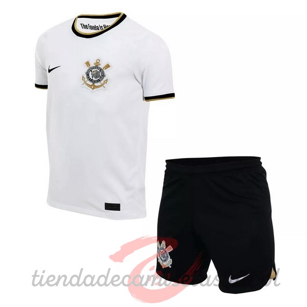 Casa Conjunto De Niños Corinthians Paulista 2022 2023 Blanco Camisetas Originales Baratas