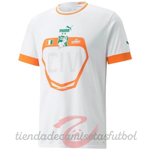 Tailandia Segunda Camiseta Costa De Marfil 2022 Blanco Camisetas Originales Baratas