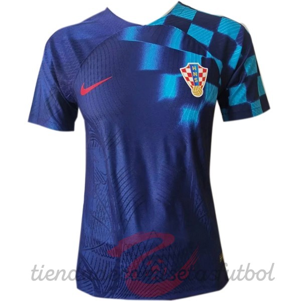 Tailandia Segunda Jugadores Camiseta Croacia 2022 Azul Camisetas Originales Baratas