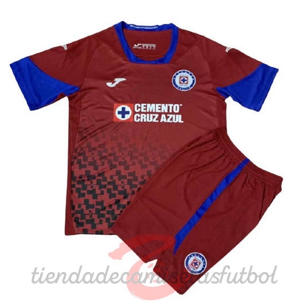 Tercera Conjunto De Niños Cruz Azul 2020 2021 Rojo Camisetas Originales Baratas