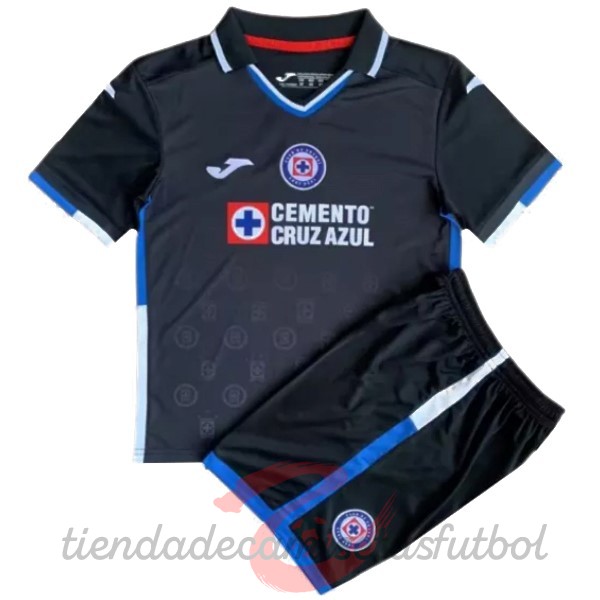 Tercera Conjunto De Niños Cruz Azul 2022 2023 Negro Camisetas Originales Baratas