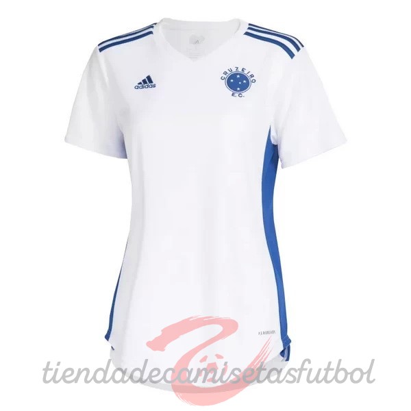 Segunda Camiseta Mujer Cruzeiro EC 2022 2023 Blanco Camisetas Originales Baratas