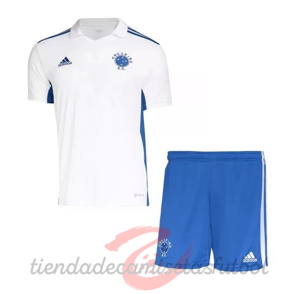 Segunda Conjunto De Niños Cruzeiro 2022 2023 Blanco Camisetas Originales Baratas