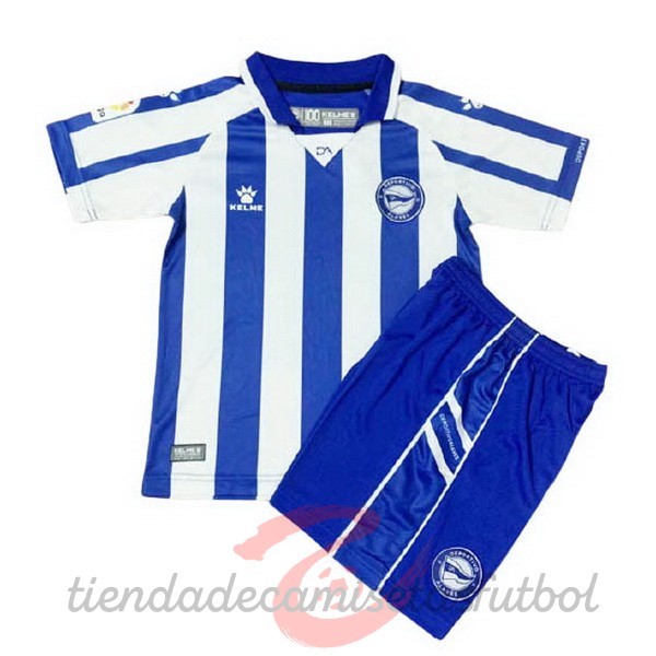 Casa Conjunto De Niños Deportivo Alavés 2020 2021 Azul Camisetas Originales Baratas