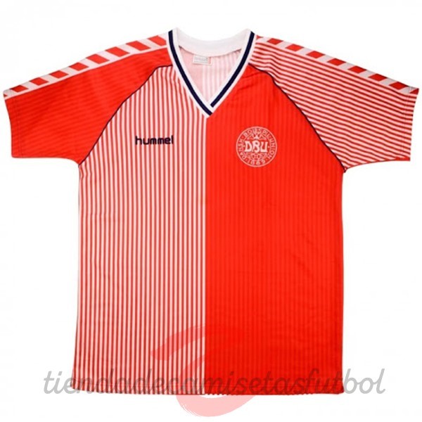Casa Camiseta Dinamarca Retro 1986 Rojo Camisetas Originales Baratas