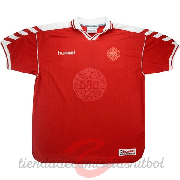 Casa Camiseta Dinamarca Retro 1998 Rojo Camisetas Originales Baratas