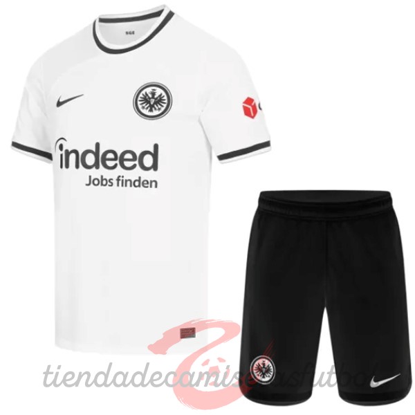 Casa Conjunto De Niños Eintracht Frankfurt 2022 2023 Blanco Camisetas Originales Baratas
