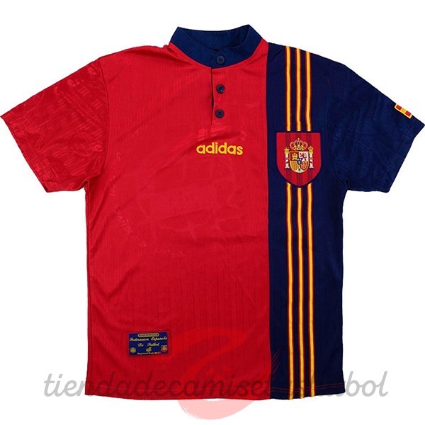 Casa Camiseta España Retro 1996 Rojo Camisetas Originales Baratas
