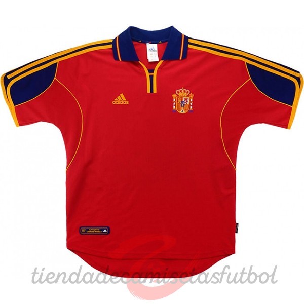 Casa Camiseta España Retro 2000 Rojo Camisetas Originales Baratas