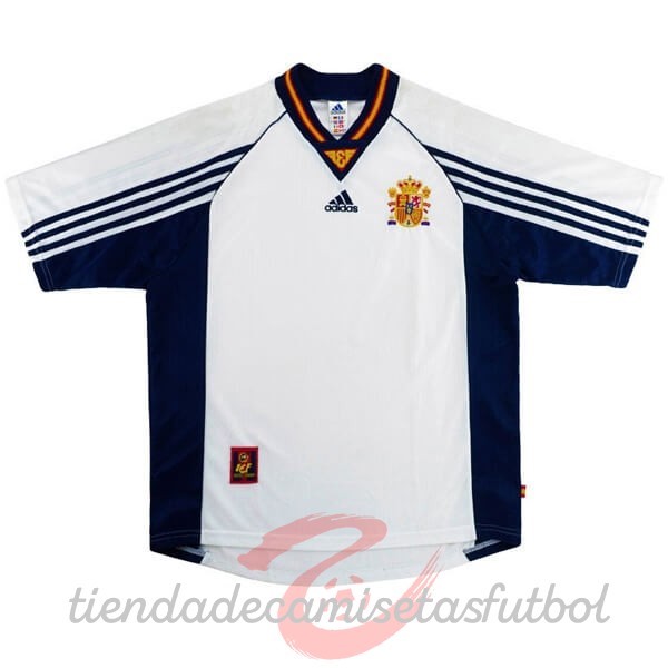 Segunda Camiseta España Retro 1998 Blanco Camisetas Originales Baratas
