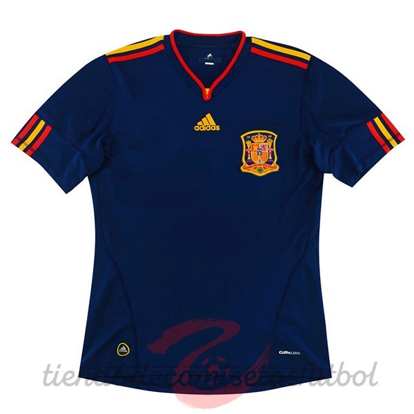 Segunda Camiseta España Retro 2010 Azul Camisetas Originales Baratas