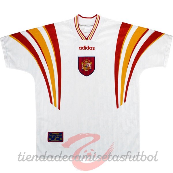 Tercera Camiseta España Retro 1996 Blanco Camisetas Originales Baratas