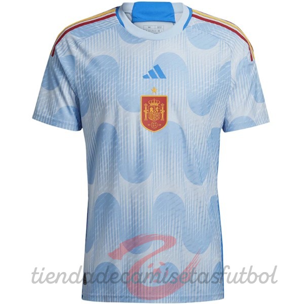 Tailandia Segunda Jugadores Camiseta España 2022 Azul Camisetas Originales Baratas