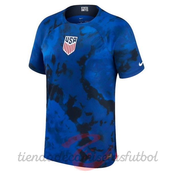 Segunda Camiseta Estados Unidos 2022 Azul Camisetas Originales Baratas