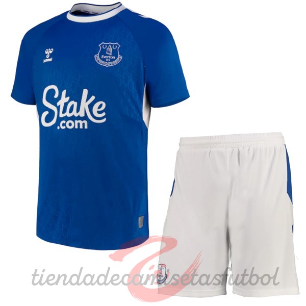 Casa Conjunto De Niños Everton 2022 2023 Azul Blanco Camisetas Originales Baratas