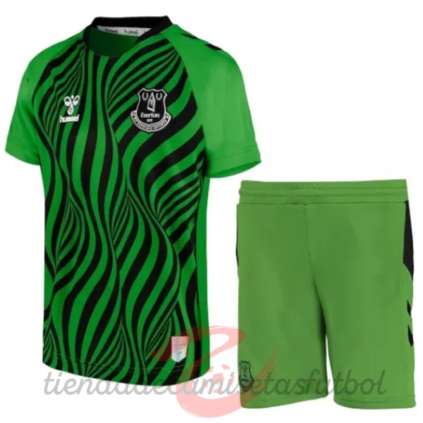 Portero Conjunto De Niños Everton 2022 2023 Verde Camisetas Originales Baratas