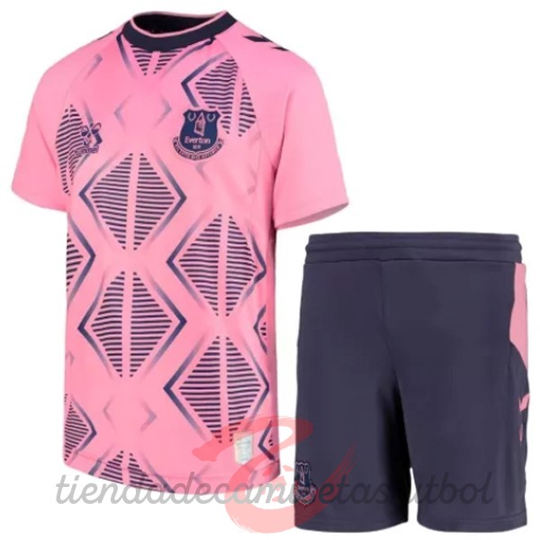 Segunda Conjunto De Niños Everton 2022 2023 Rosa Camisetas Originales Baratas