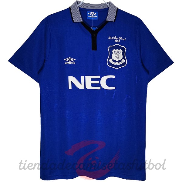Casa Camiseta Everton Retro 1995 Azul Camisetas Originales Baratas