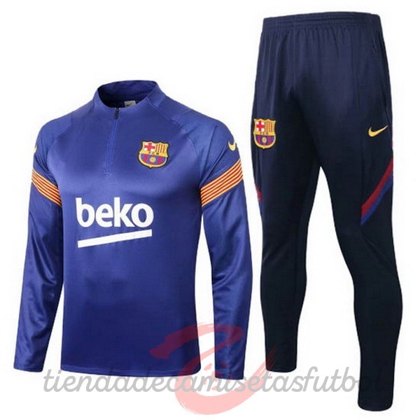 Chandal Barcelona 2020 2021 Azul Naranja Camisetas Originales Baratas