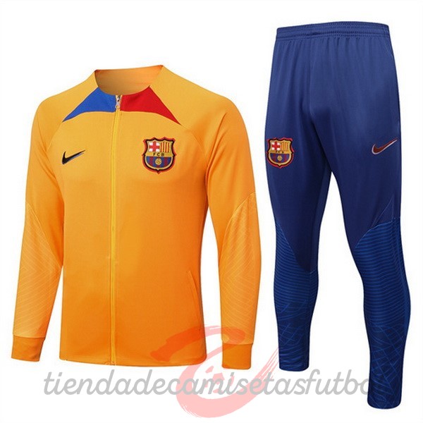 Chandal Barcelona 2022 2023 Naranja II Azul Camisetas Originales Baratas