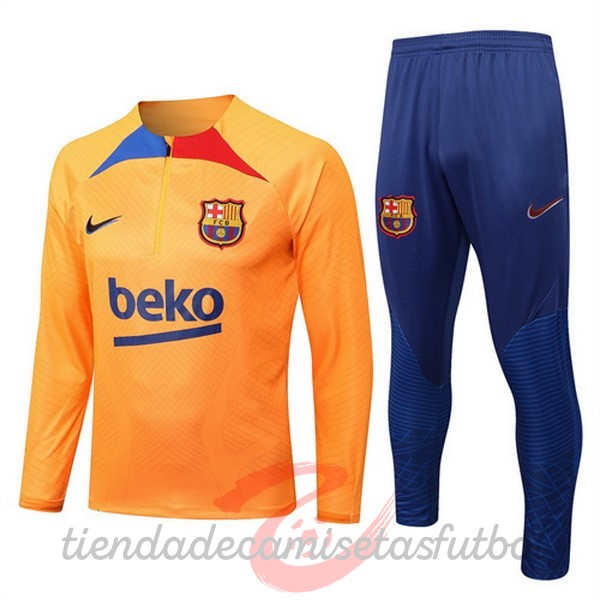 Chandal Barcelona 2022 2023 Naranja I Azul Camisetas Originales Baratas