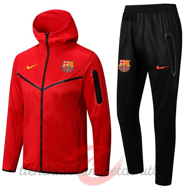 Chaqueta Con Capucha Barcelona 2022 2023 Rojo Negro Camisetas Originales Baratas