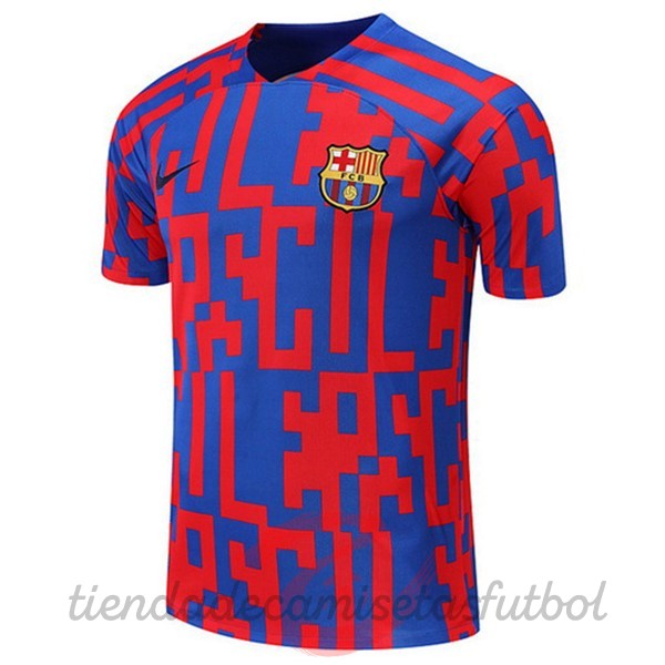 Entrenamiento Barcelona 2022 2023 Rojo Azul Camisetas Originales Baratas