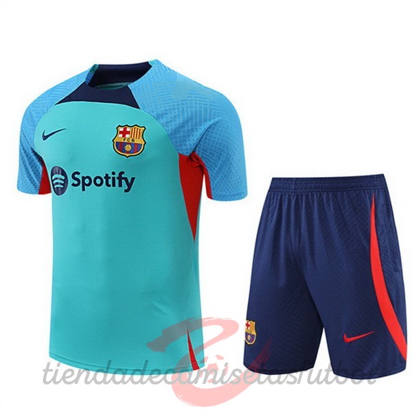 Entrenamiento Conjunto Completo Barcelona 2022 2023 Azul Verde Rojo Camisetas Originales Baratas