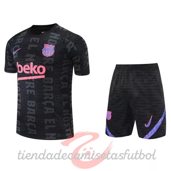 Entrenamiento Conjunto Completo Barcelona 2022 2023 Negro Purpura Camisetas Originales Baratas