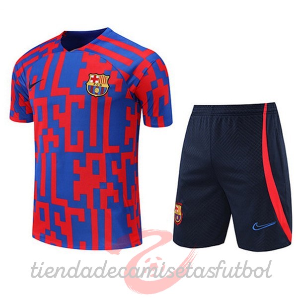 Entrenamiento Conjunto Completo Barcelona 2022 2023 Rojo Azul Camisetas Originales Baratas