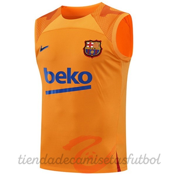 Entrenamiento Sin Mangas Barcelona 2022 2023 I Naranja Camisetas Originales Baratas