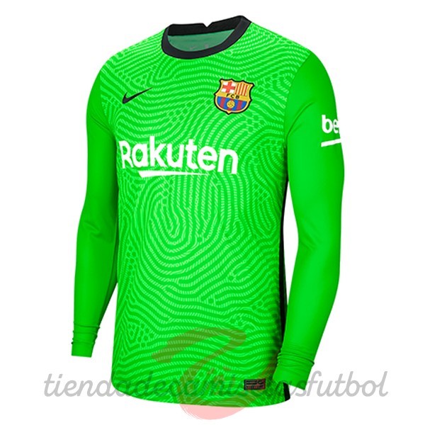 Portero Manga Larga Barcelona 2020 2021 Verde Camisetas Originales Baratas