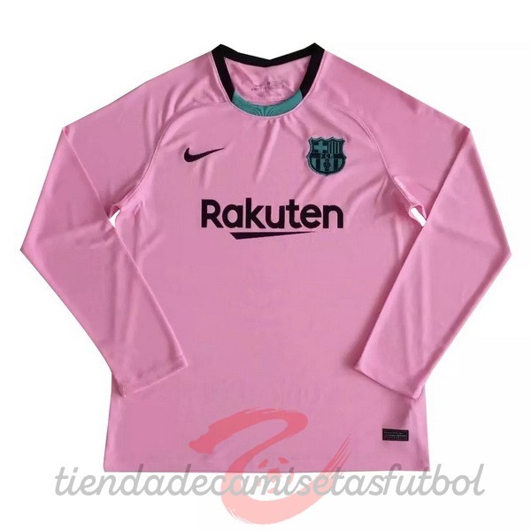 Tercera Camiseta Manga Larga Barcelona 2020 2021 Rosa Camisetas Originales Baratas