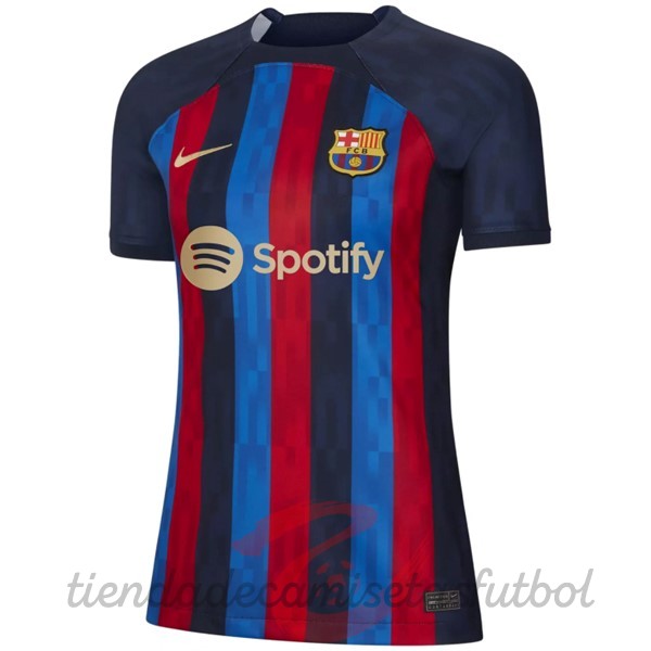 Casa Camiseta Mujer Barcelona 2022 2023 Azul Rojo Camisetas Originales Baratas